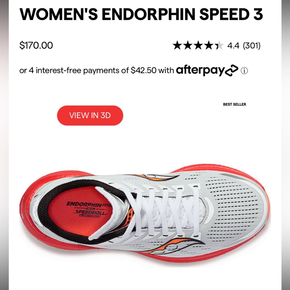 Saucony Endorphins Speed 3 women’s 7